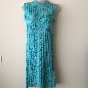 Vintage 1960 Bobbie Brooks Acrylic Aqua sweater dress size small